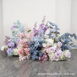 리얼리틱 인조 실크/플라스틱/폼 아일 플라워 러너 핸드메이드 혼합 색상 꽃 장식 웨딩 입구 아일 재사용 가능 - Product Image 6