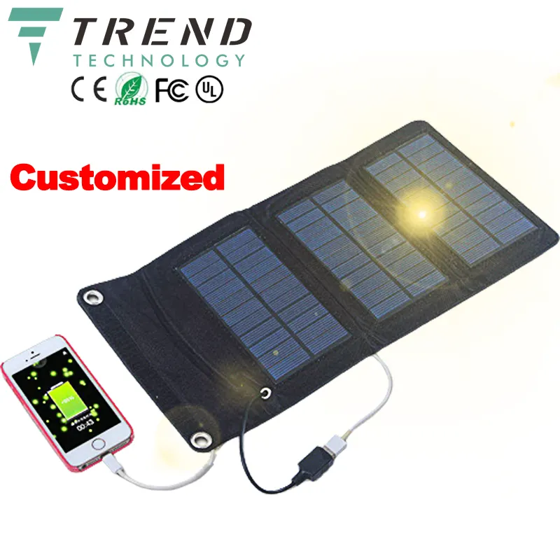 Fabricante de venda quente 5w 10w 15w 5v painel de célula solar barato dobrável carregador de telefone móvel/painel solar portátil carregador