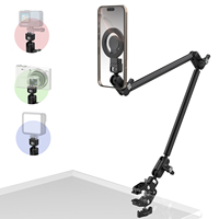 Support de bras articulé pour GoPro, appareil photo reflex numérique, caméscope, smartphone, pince murale, mini tablette, webcam, studio vidéo