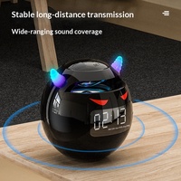 Altavoz Inteligente G9 Little Devil para V5.0 con Reloj Despertador, Sistema de Sonido con IA, Control por Voz, Funciona con Batería, Regalo para Escritorio