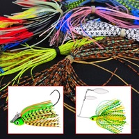 Jupes de pêche en silicone, leurres de pêche Chatter Walleye Buzzbait, fil de silicone, pompon, jigs Bass SpinnerBait, jupes de pêche en silicone
