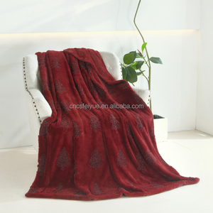 FY Custom Soft Cozy Plush Fluffy Winter Blanket Grey <strong>Brown</strong> Print Modern Style Raschel <strong>Throw</strong> for Home Digital Woven Technique - Product Image 1
