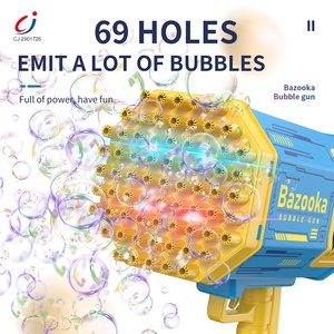 Chengji ánh sáng tự động bong bóng Blower Maker Súng trẻ em Đồ chơi juquetes Súng Bong Bóng Rocket Bazooka Launcher bong bóng súng máy 69 - Product Image 3