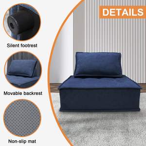 लिविंग रूम के लिए हटाने योग्य बैक कुशन नरम कपड़े सोफे के साथ मॉड्यूलर अनुभागीय सोफे सोफे बिस्तर - Product Image 2