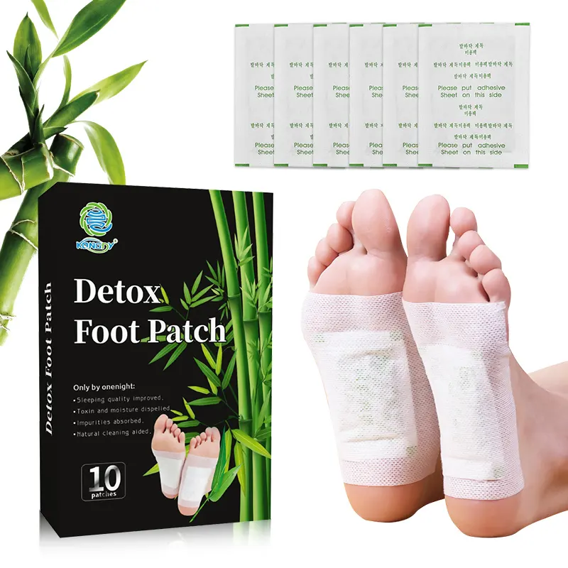 deep cleaning foot patch natural herbal bamboo vinegar detox foot patches