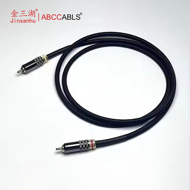 RCA Male to Male Hi-Fi Audio Cable, Pure OFC Copper Double Shielded Nylon Braided Stereo Interconnect Cord for Amplifier Speaker