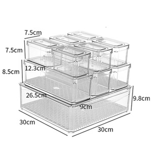 24 Piece Eco-Friendly Airtight Folding Food Fruit Drinks Vegetable Home Kitchen <b>Storage</b> <b>Stackable</b> Refrigerator Bins Plastic - Product Image 5