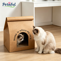 Nichoir pour chat en papier kraft écologique, durable et luxueux, avec griffoir amovible et design lavable |   Biodégradable