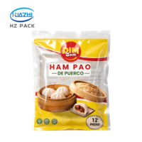 Sachet sous vide haute barrière en nylon PE sans BPA, imprimé sur mesure, de qualité alimentaire, pour dumplings congelés, siumai, dim sum, fruits de mer 500g 1kg