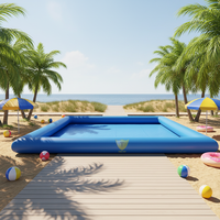 Piscine gonflable grande capacité avec parois latérales renforcées, parc aquatique extérieur et lieux de réception pour fêtes