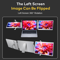 Triple moniteur multifonctionnel portable 14 pouces 2.5K 2560x1600 IPS 100% SRGB pour ordinateur portable Extend MacOS Pro Max Windows Foldable