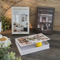 Nouvelle boîte de rangement en forme de livre avec couvercle magnétique, double usage, décoration et rangement, décoration de bureau, livre pour salle d'exposition