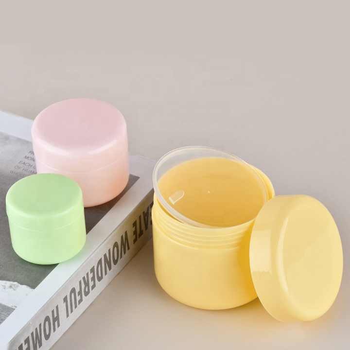 LZ Pack Stock 100pcs 10g 20g 30g 50g 100g 150g 200g 250g Body Cream Jar White Yellow Green Clear Pink PP Face Cream Jar