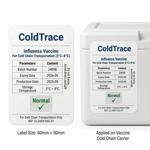 Étiquettes personnalisées en papier synthétique pour la logistique de la chaîne du froid, pour le transport de médicaments et de pilules, imperméables, durables, avec pelliculage mat et résistantes à la température - Product Image 3