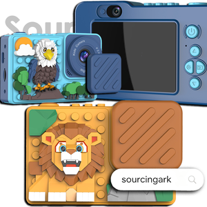 Cámara de Bloques de Construcción DIY Sourcingark para Niños, 1080P, Doble Lente, Pantalla de 2.4 Pulgadas, Juegos Educativos para Estudiantes H8 - Product Image 1