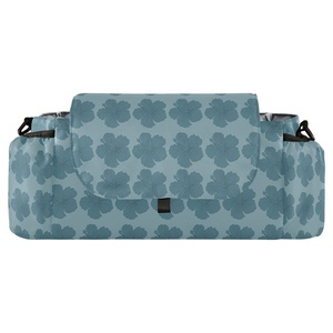 Sac de rangement pour poussette grande capacité à imprimé floral Hau bleu Hawaï, sac à couches pour bébé avec sangles - Product Image 1