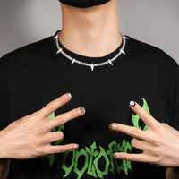 Collier Hip Hop Black Panther, même style, chaîne tennis 5 mm, diamants glacés, inspiré de Wakanda, chaîne Black Panther
