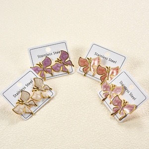 1 Paire de Boucles d'Oreilles Clous en Acier Inoxydable Motif Insecte, Dorées Tendance, Bijoux d'Oreille Animaux Mignons, Cadeau pour Femmes et Filles, Anniversaire - Product Image 1