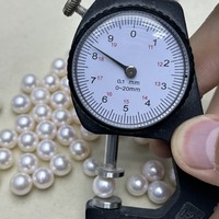 Perles Akoya d'eau de mer naturelles de 8-9 mm, effet miroir, parfaitement presque impeccables, blanc brillant, perles Zhuji fines en vrac pour la fabrication de bijoux