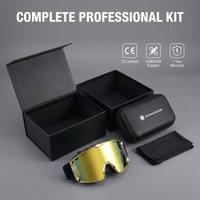 Lunettes de sport OEM pour le ski avec verres interchangeables pour le golf et la couleur violet, protection UV et système magnétique pour le snowboard