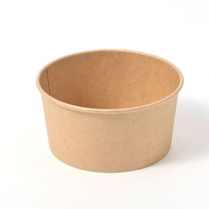 Conteneur à salade en papier kraft écologique avec couvercle assorti, impression personnalisée, jetable, compatible micro-ondes, pour camping, plats à emporter, pique-nique, boutique - Product Image 2
