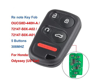 Clé <span class=keywords><strong>de</strong></span> voiture intelligente <span class=keywords><strong>de</strong></span> remplacement Odyssey OUCG8D-440H-A / OUCG8D440HA Té<span class=keywords><strong>l</strong></span>écommande <span class=keywords><strong>de</strong></span> voiture 4+1 boutons FSK 308MHz pour voitures américaines <span class=keywords><strong>2001</strong></span> 2002 2003 2004 - Product Image 2