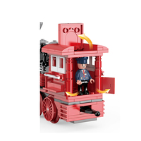 COGO 623 pièces Blocs en plastique pour enfants Ville Train rétro Assemblage Blocs de construction Briques Jouets
