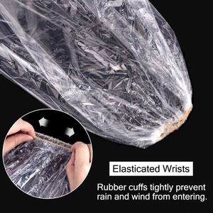 Factory Custom Wholesale Simple White Transparent Plastic Waterproof Disposable <b>Raincoats</b> for Kids Customizable Size Travel - Product Image 2