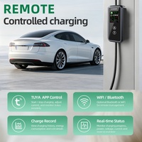 Cargador Inteligente TUYA para Vehículos Eléctricos Tipo 2 CCS2 32A 7kW 11kW 22kW, Cable de Carga CA de 2.7 Pulgadas, IP66, Temporizador Ajustable, Control por Aplicación para Coche Eléctrico