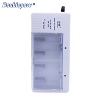 Chargeur de batterie rapide Doublepow D06 à 4 emplacements pour piles 1,2 V C D AA AAA 9V Ni-MH/Ni-CD rechargeables AC/DC