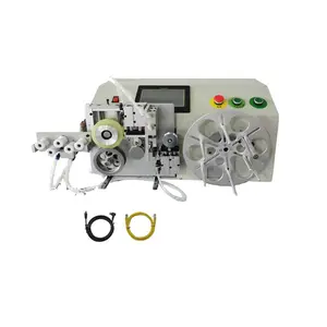 Factory supply wire cable full Automatic cutting coiling machine wire twist tie machine with meter counting cheap price