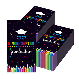 CZJ004 fournitures de fête de remise des diplômes de la <span class=keywords><strong>maternelle</strong></span> <span class=keywords><strong>serviette</strong></span> en papier imprimée jetable <span class=keywords><strong>pour</strong></span> les fournitures de fête de remise des diplômes - Product Image 1