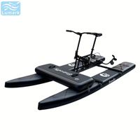 Vélo aquatique à pédales plat à une place avec cadre en aluminium et tapis flottant avant, performance optimale pour rivière, pliable, de Chine, Lumark