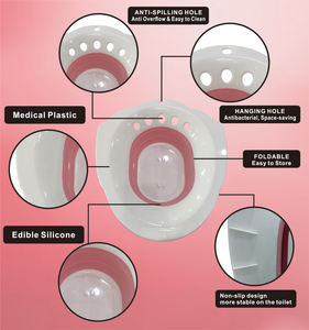 Nieuwe Maatwerk Plastic Sitz Badkom Roze Yoni Stoom Stoel Sitz Bad Voor Aambeien - Product Image 5