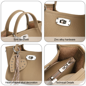 OEM Usine Gros Haute Qualité Cuir Véritable Femme Sac à Main Motif Litchi Classique Artisanat Haut de Gamme Sac d'Épaule - Product Image 5