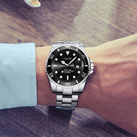 Montre-bracelet squelette mécanique pour homme, en acier inoxydable vert, automatique, lumineuse, de luxe, vente en gros, logo personnalisé, montre-bracelet d'affaires