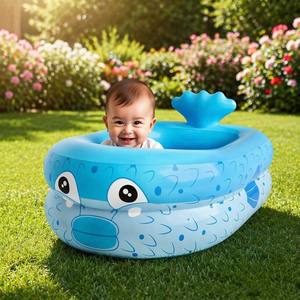 Piscine gonflable pour enfants en forme de baleine de dessin animé, <span class=keywords><strong>baignoire</strong></span> pour <span class=keywords><strong>bébé</strong></span> en PVC, piscine pour jeux aquatiques d'été en plein air pour tout-petits - Product Image 5