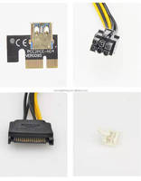 Pci-e Riser Peninggi Kartu 16X Ke 16X009, Extender PCIE Express USB 3.0 Kabel Power Gpu Riser 009S