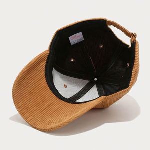 Hot Spring Autumn Fashion Women's Sporty Street Style Structured Corduroy Baseball Cap <b>Hat</b> with Custom Logo - Product Image 4