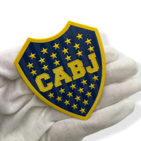 Conception de logo personnalisée en gros pour équipe de football, impression 3D écologique en TPU, transfert par presse à chaud avec tissu en toile sergé