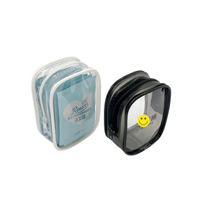 Sac d'emballage de tuyauterie transparente en PVC de haute qualité pour sac cosmétique à fermeture éclair Logo personnalisé - Product Image 1