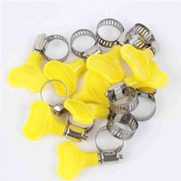 Offre Spéciale 10cs papillon en acier inoxydable Mini Jubilee carburant colliers de serrage Clip Fit 9mm maison matériel outils fixation Clips fournitures