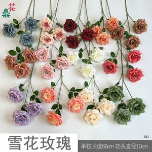 Roses flocon de neige à tige unique, fleurs en soie, décoration de mariage, fleurs artificielles, origine Chine - Product Image 5