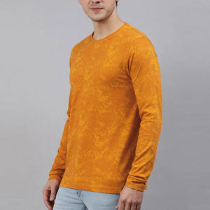 Camiseta Unisex Naranja de Manga Corta - 100% Poliéster, Cuello Alto, Tejido Formal Oversize, 32 Hilos, 4.2 Oz - Product Image 5