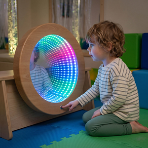 Juguete Sensorial LED con Espejo Infinito Redondo que Cambia <span class=keywords><strong>de</strong></span> Color, para Terapia del Autismo y Guardería Preescolar - Product Image 1