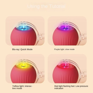 Bola de silicona resistente a mordeduras recargable por USB, juguete de movimiento interactivo inteligente para mascotas, suministro divertido de tamaño pequeño para niños, gatos y perros - Product Image 5