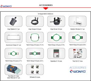 Mesin bordir kepala tunggal industri digunakan untuk datar kompak/topi/Kaus/garmen/logo/bordir 3D untuk dijual - Product Image 4