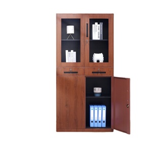 Armario de Oficina Metálico de Alta Calidad con 4 Puertas y Acabado en Madera - Product Image 2