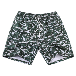 Pantaloncini da spiaggia da uomo in poliestere 100% resistente all'acqua stampa digitale colore blu modello animale abbigliamento da bagno bikini - Product Image 4