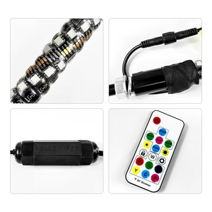 Lumières d'antenne en spirale LED RGB flexibles de 0,8 pouce/ 1,8 pouce/ 2,2 pouce, lumières de mât de drapeau pour ATV UTV, voiture, poursuite - Product Image 4
